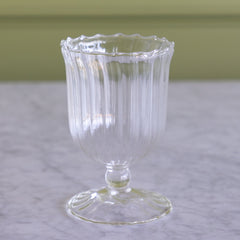 Clear Fluted Vase