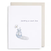 Bud Vase Sending Love Greeting Card
