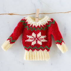 Christmas Knit Ornaments On A String