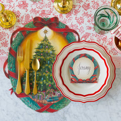 Die-cut O Christmas Wreath Placemat