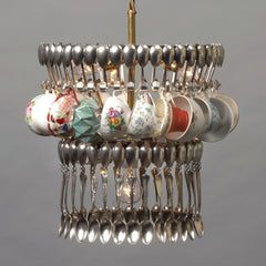 Double Tier Teacup Chandelier