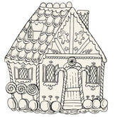 Die-cut Gingerbread House Coloring Placemat
