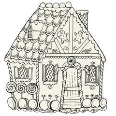 Die-cut Gingerbread House Coloring Placemat