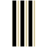 Black & Gold Awning Stripe Guest Napkins