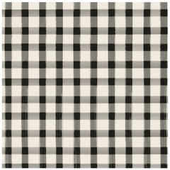 Black Painted Check Cocktail Napkins