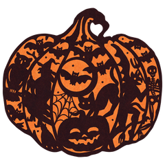 Die-cut Wicked Jack-o-Lantern Placemat