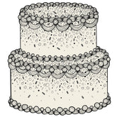 Die-cut Coloring Birthday Cake Placemat