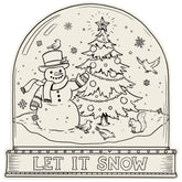 Die-cut Snow Globe Coloring Placemat