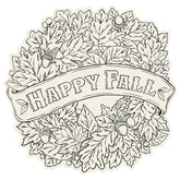 Die-cut Happy Fall Coloring Placemat