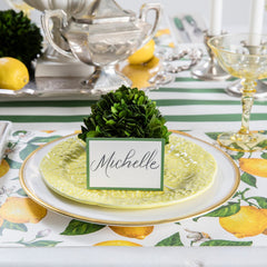 Dark Green Frame Place Card