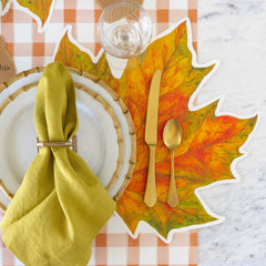 Die-cut Fall Leaf Placemat