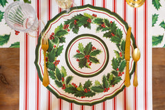 Die-cut Holiday Holly China Placemat
