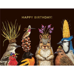 Birthday Squirrel and Friends Card
