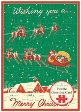 Christmas Reindeer Puzzle Greeting Card