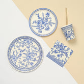 Blue French Toile Paper Party Dinnerware