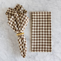 Brown Gingham Napkin