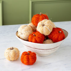 Coco Fiber Pumpkins, Set of 9