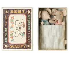 Baby Twin Mice in Matchbox
