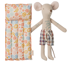 Dad Beach Mouse with Flower Air Matress
