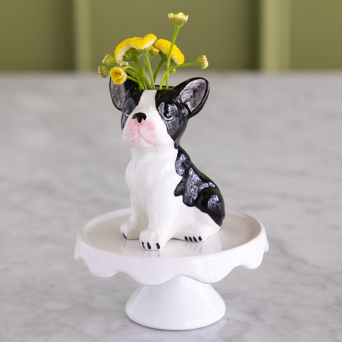 Bulldog Bud Vase