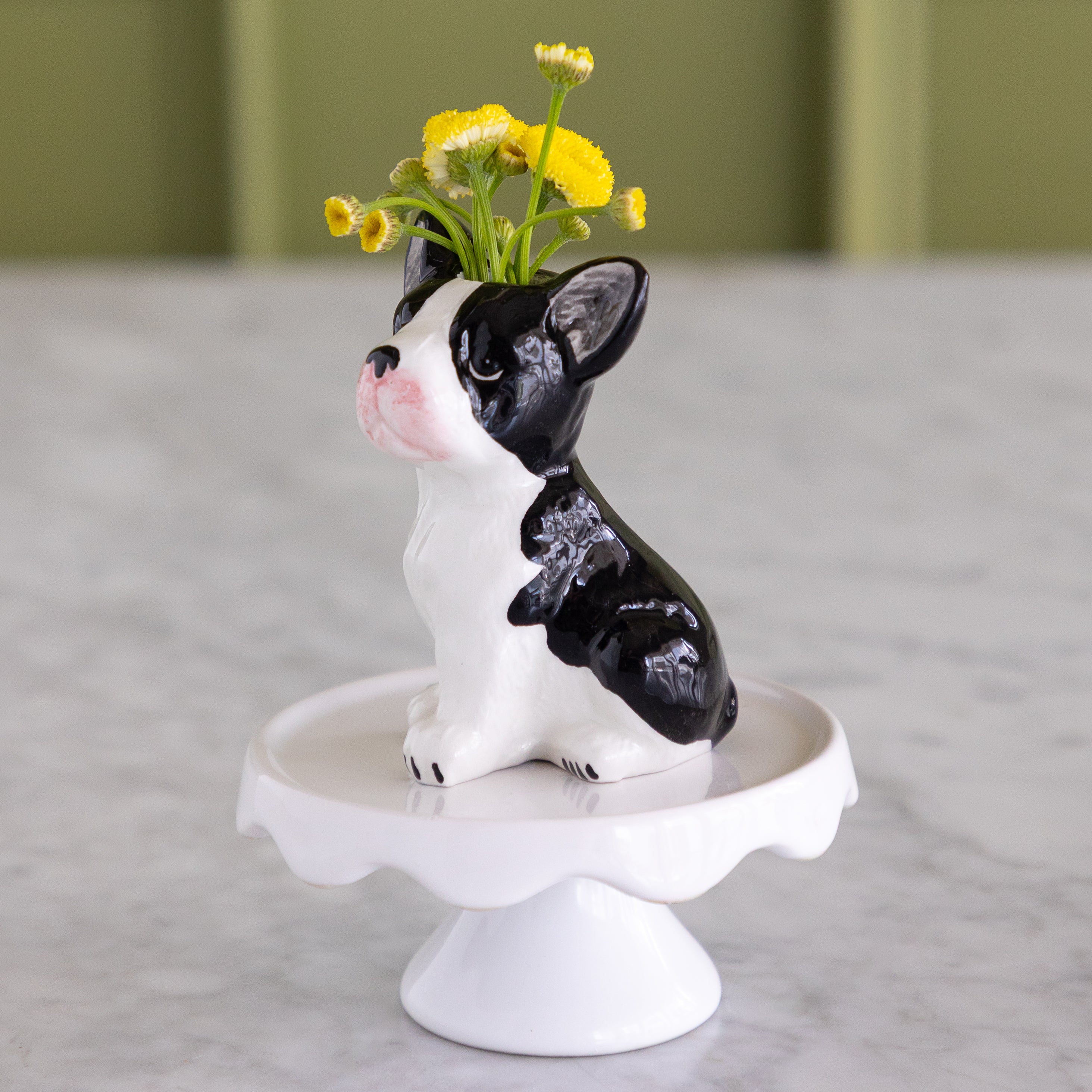 Bulldog Bud Vase