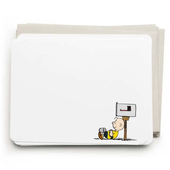 E. Frances X Peanuts® Charlie Brown Mailbox Flat Notecards