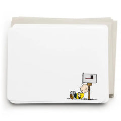 E. Frances X Peanuts® Charlie Brown Mailbox Flat Notecards