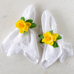 Daffodil Spray Napkin Ring Holder