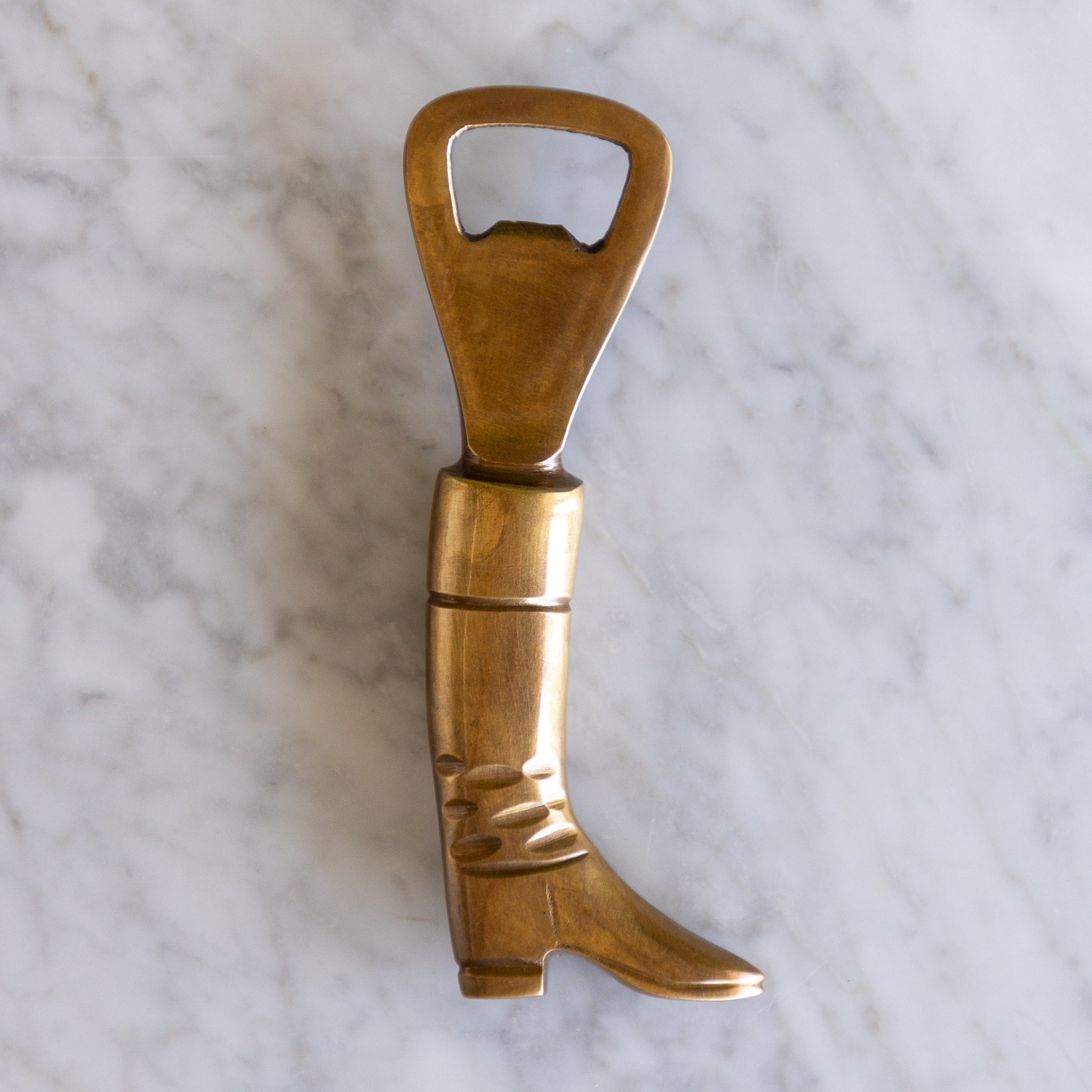 Antiqued Brass Equestrian Boot Bottle Opener