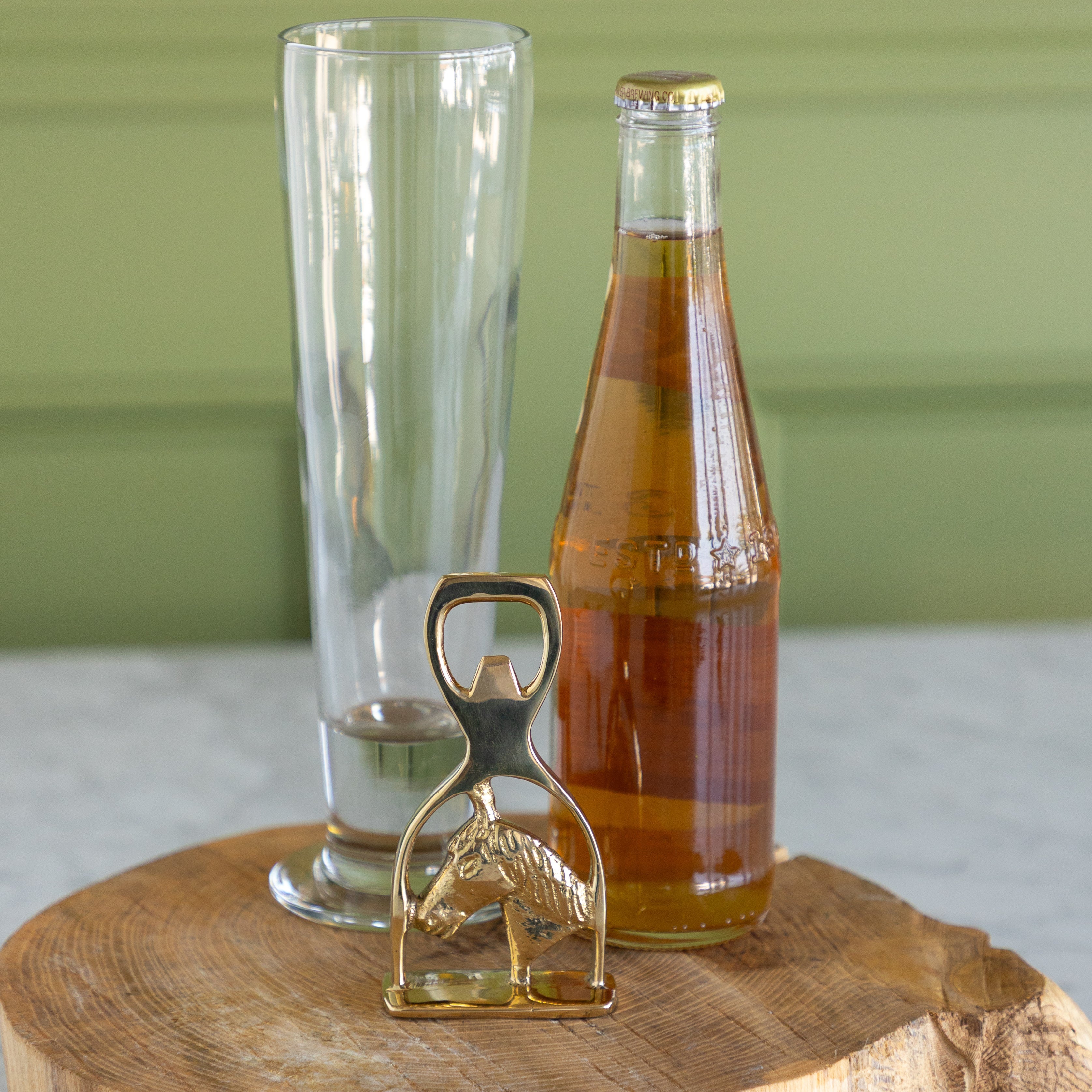 Brass Stirrup Bottle Opener