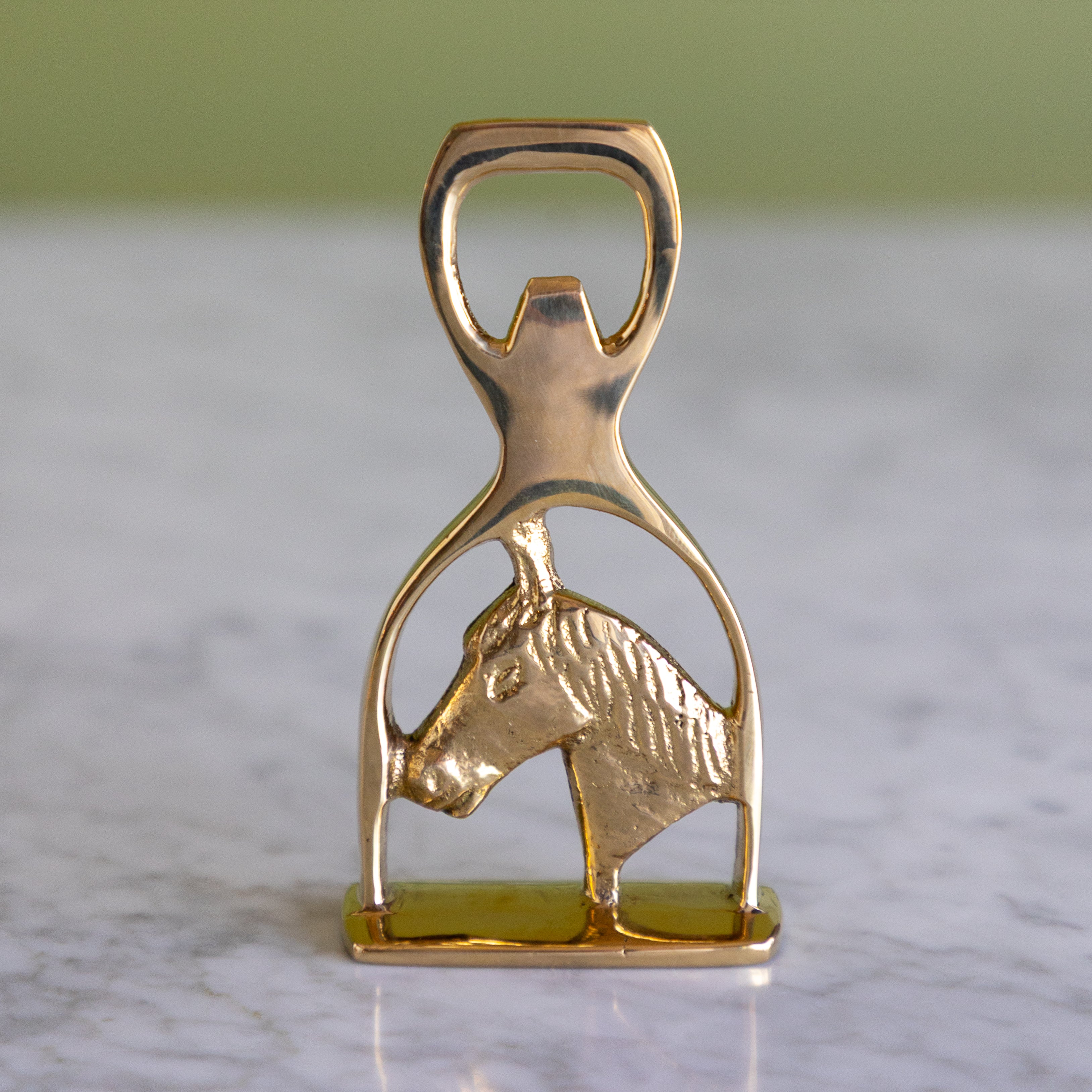 Brass Stirrup Bottle Opener