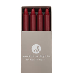 Crimson 12" Taper Candle