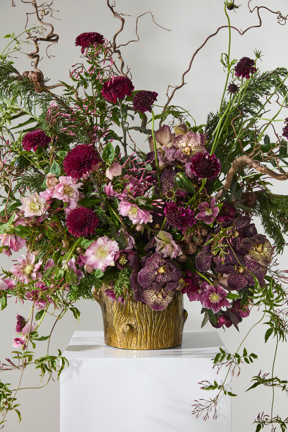 Antiqued Gold Bark Vessels