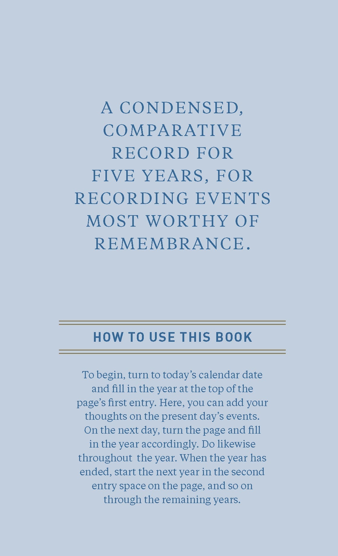 Denim One Line a Day: A Five-Year Memory Book