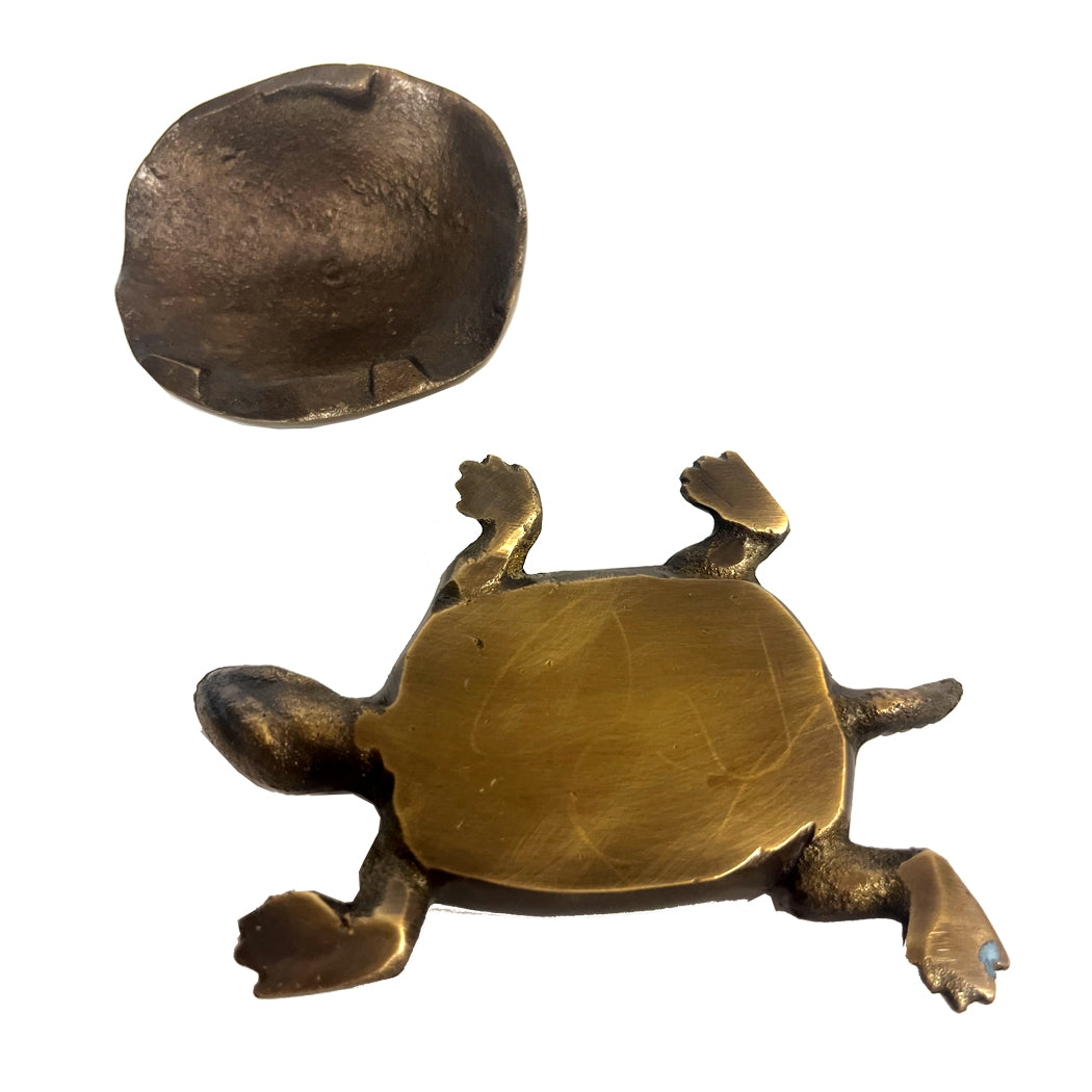 Antiqued Brass Turtle Box