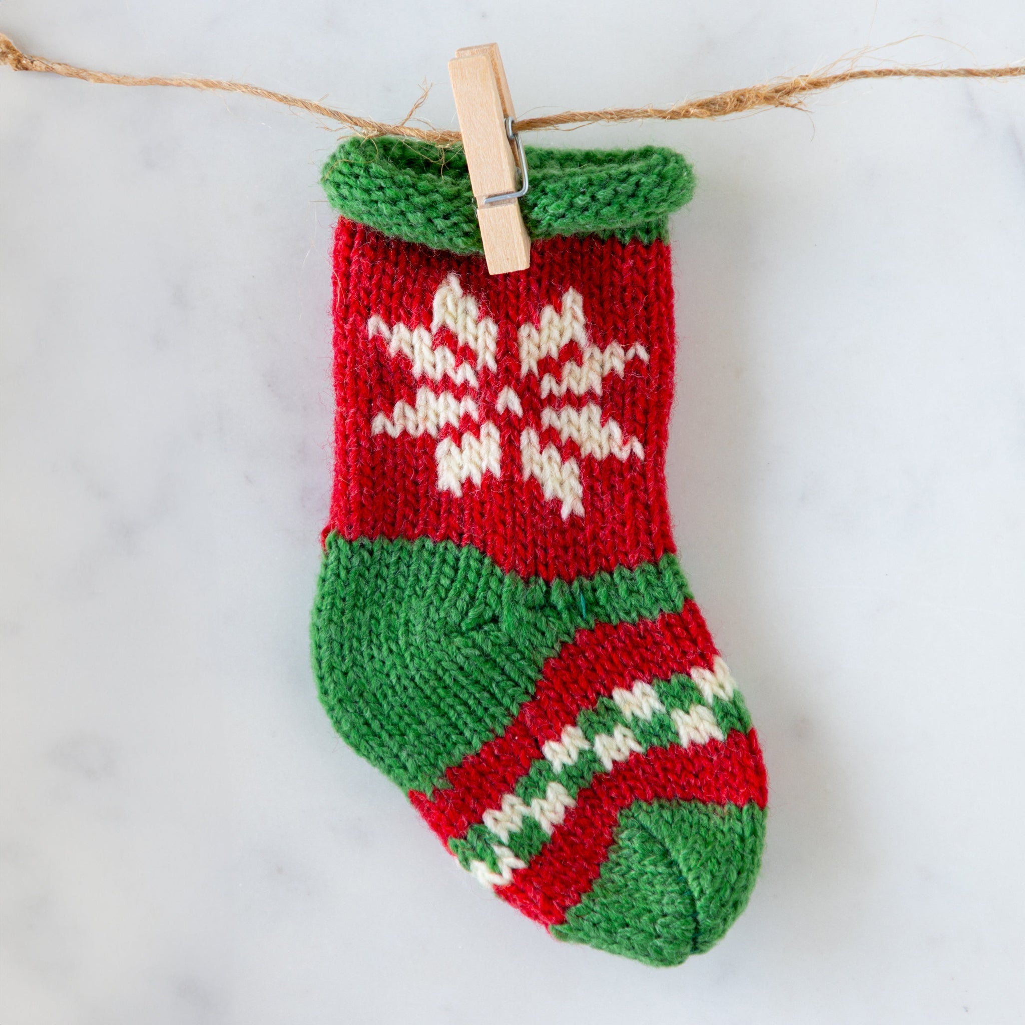 Christmas Knit Ornaments On A String