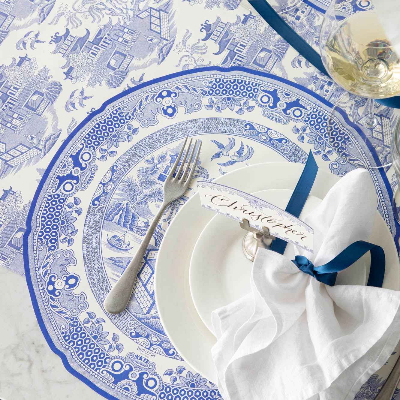 Die-cut Blue Willow Plate Placemat
