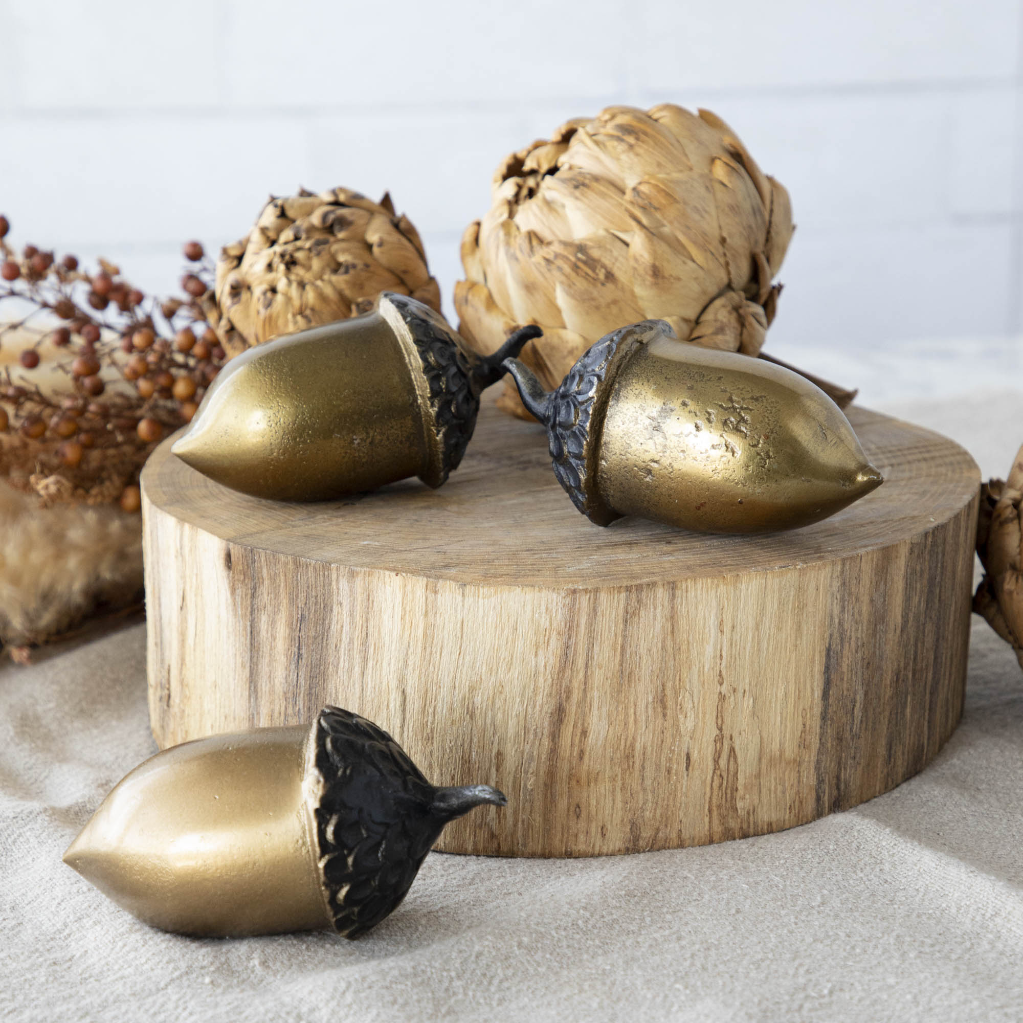 Brass Acorn