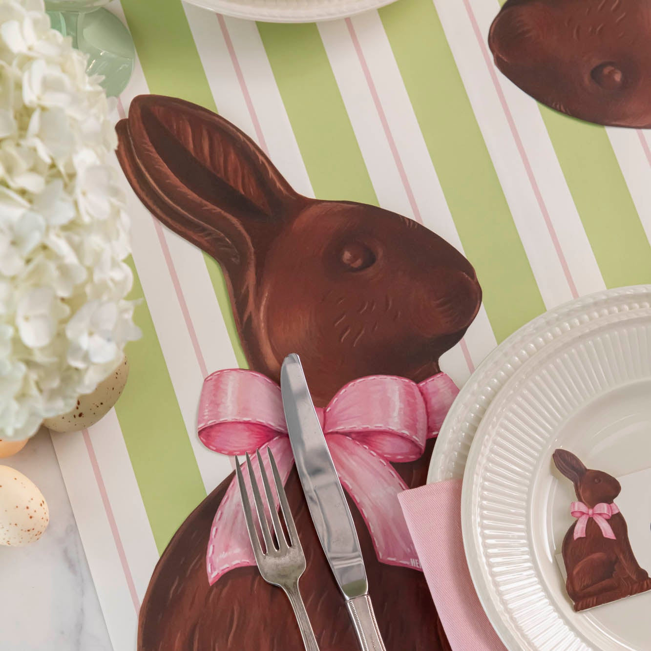 Die-cut Hershey's Chocolate Bunny Placemat