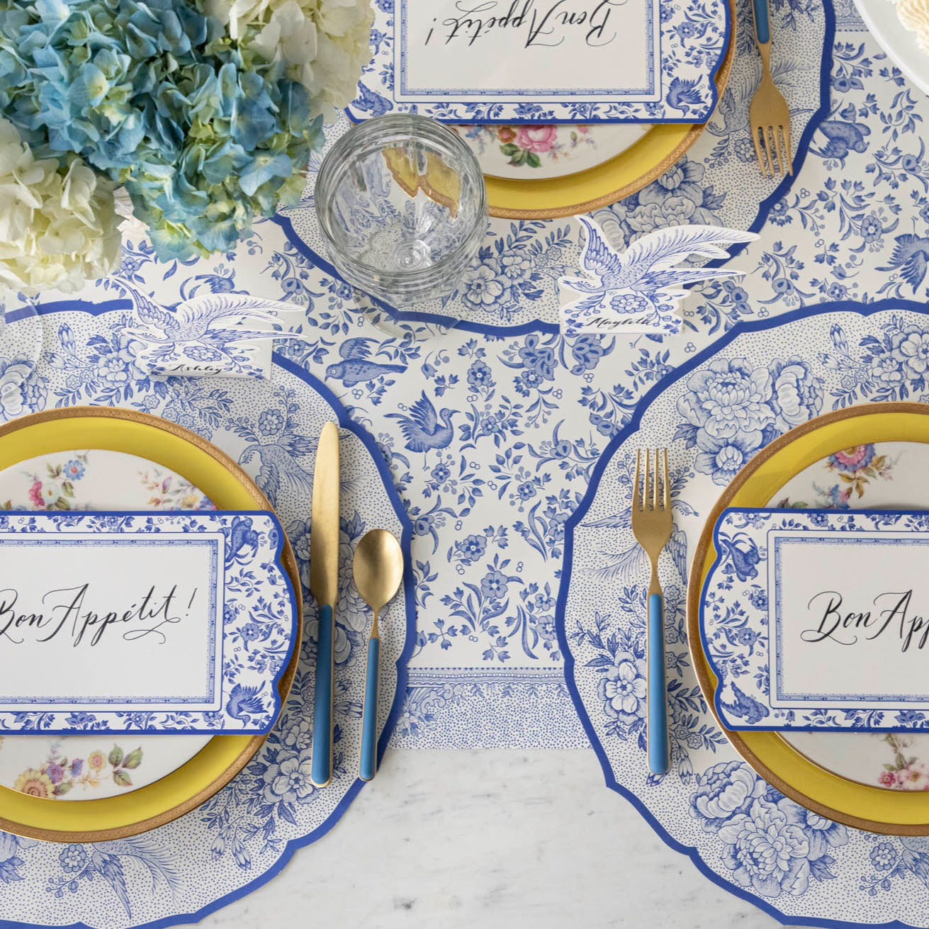 Die-cut Blue Asiatic Pheasants Placemat
