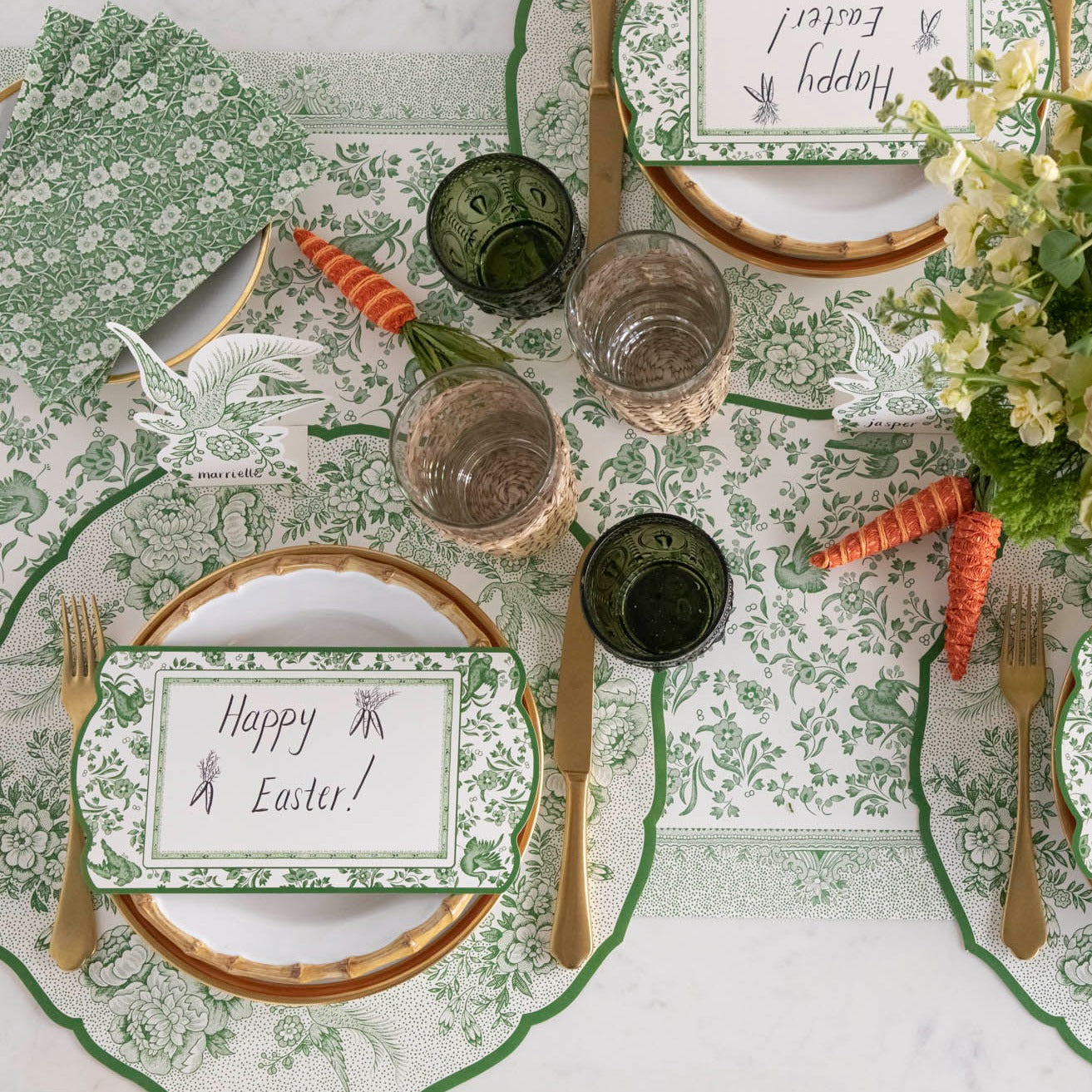 Die-cut Green Asiatic Pheasants Placemat