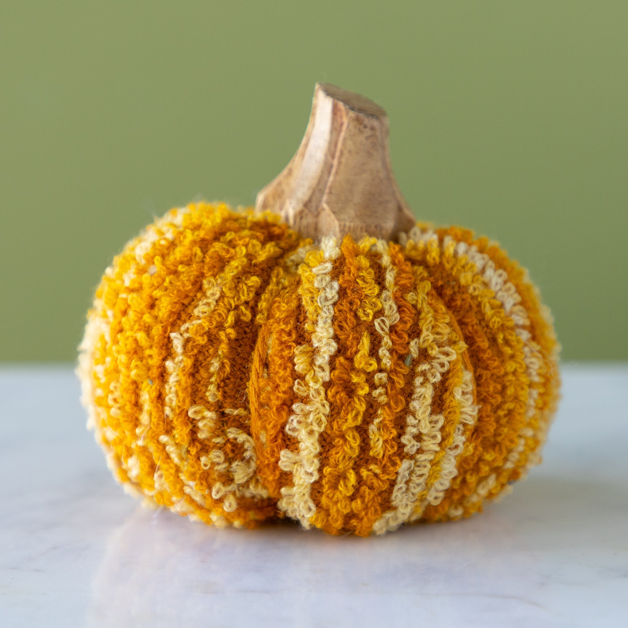 Cotton Blend Bouclé/Velvet Pumpkin