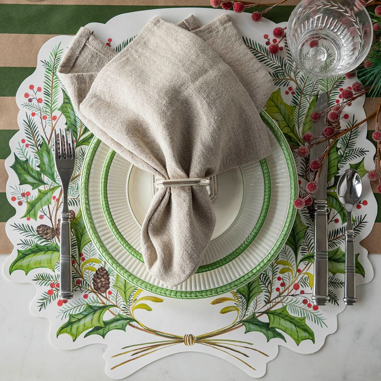 Die-cut Christmas Sprigs Placemat