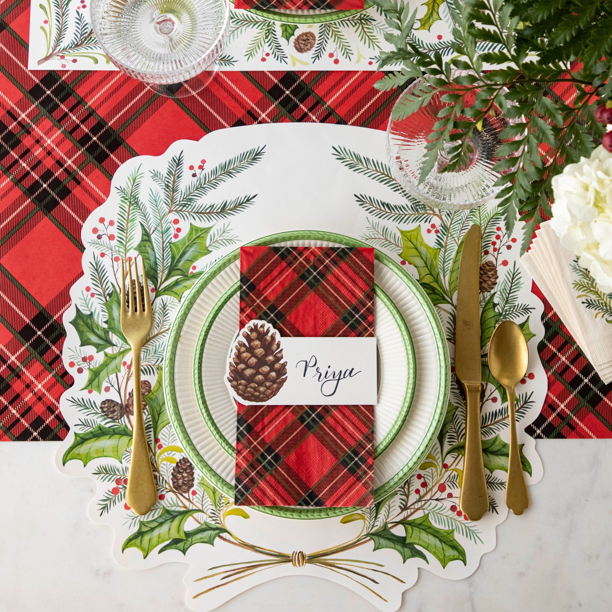 Die-cut Christmas Sprigs Placemat