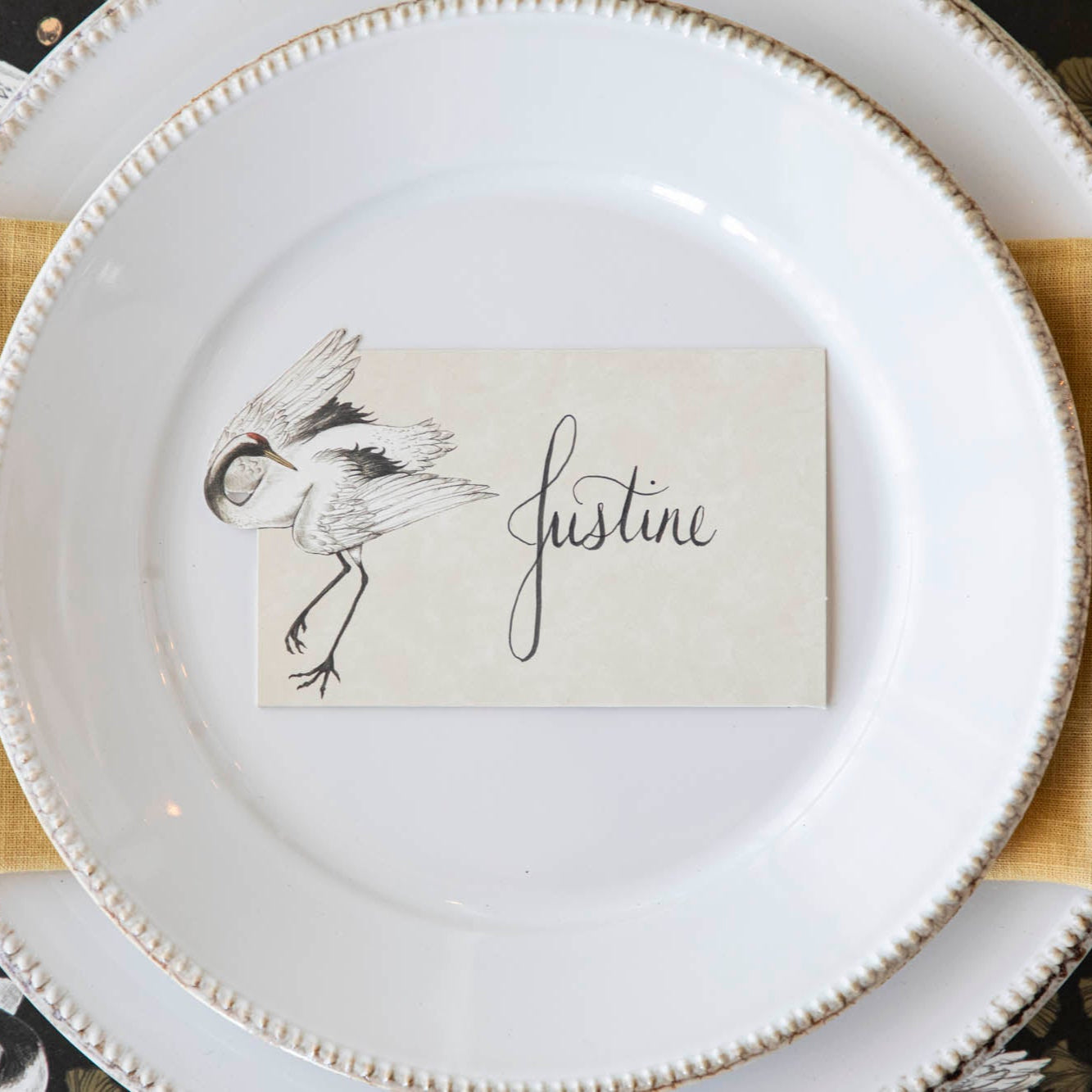 Crane Place Card