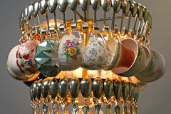 Double Tier Teacup Chandelier