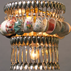 Double Tier Teacup Chandelier