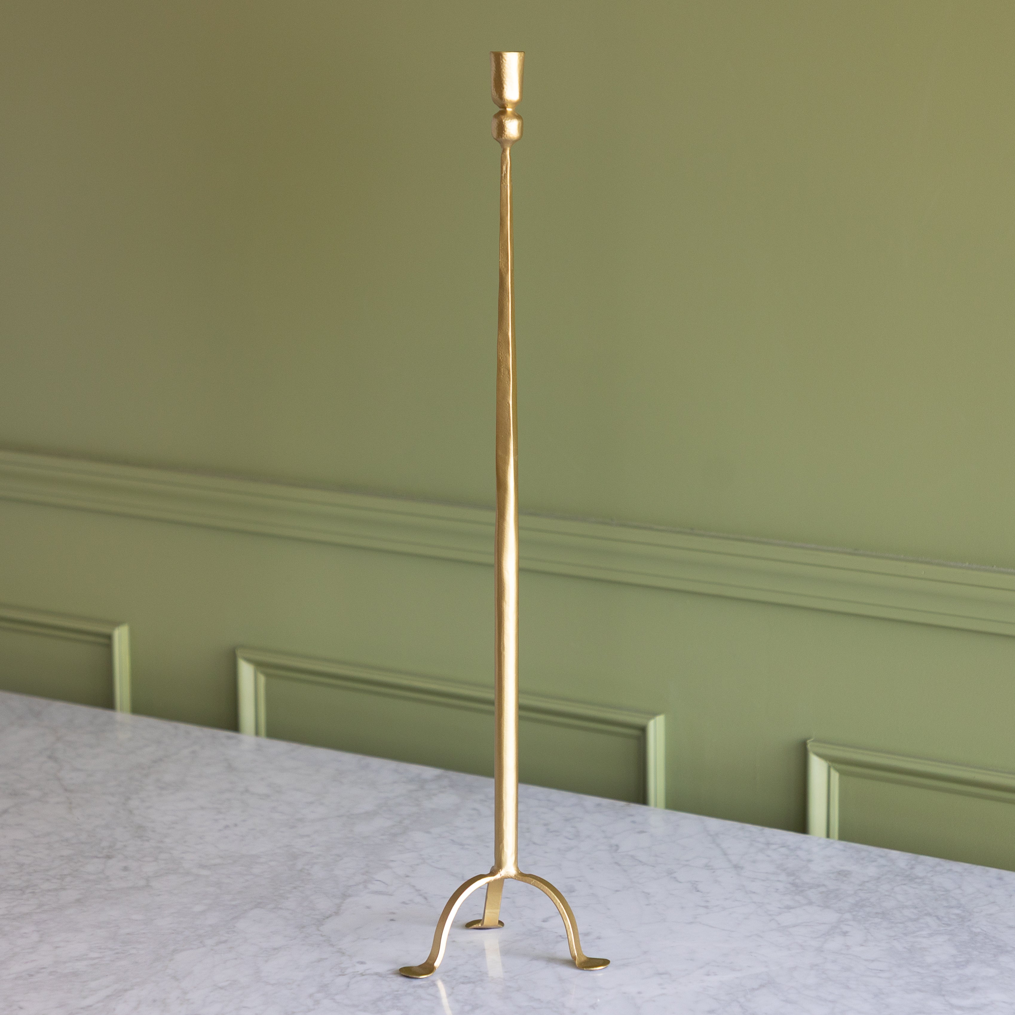 Antique Gold Iron Candlesticks