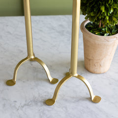 Antique Gold Iron Candlesticks