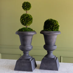Aged Metal Entry Urn